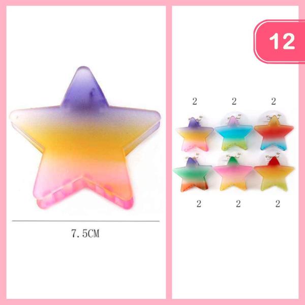 STAR HAIR CLAW CLIP (12 UNITS)