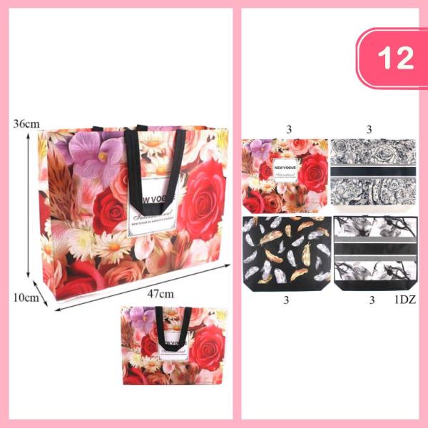FLOWER REUSABLE GIFT BAG (12 UNITS)