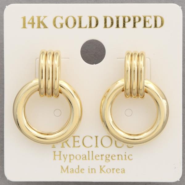 14K GOLD DIPPED METAL EARRING
