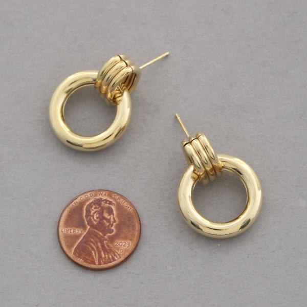 14K GOLD DIPPED METAL EARRING
