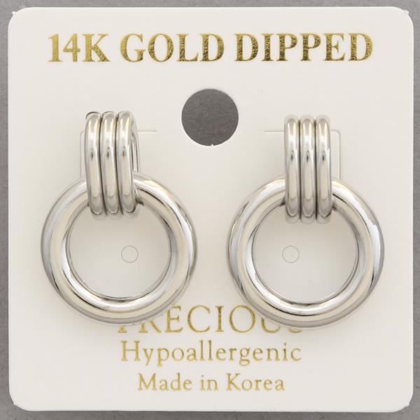 14K GOLD DIPPED METAL EARRING