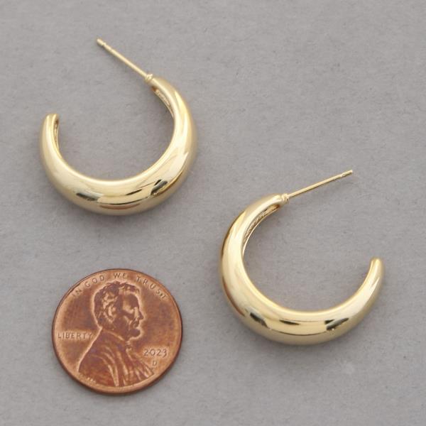 14K GOLD DIPPED OPEN HOOP EARRING