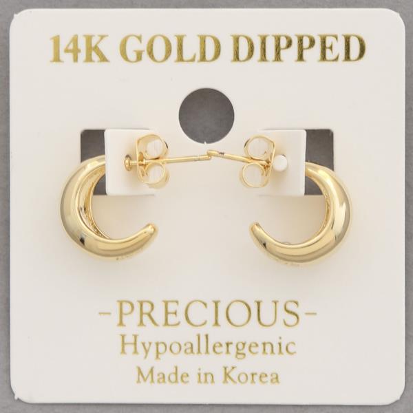 14K GOLD DIPPED OPEN HOOP EARRING