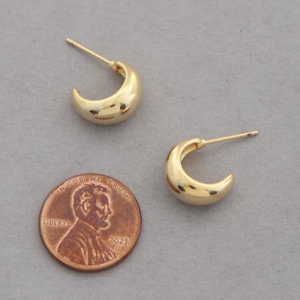 14K GOLD DIPPED OPEN HOOP EARRING