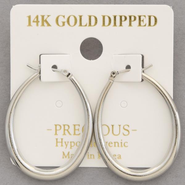 14K GOLD DIPPED TEARDROP EARRING