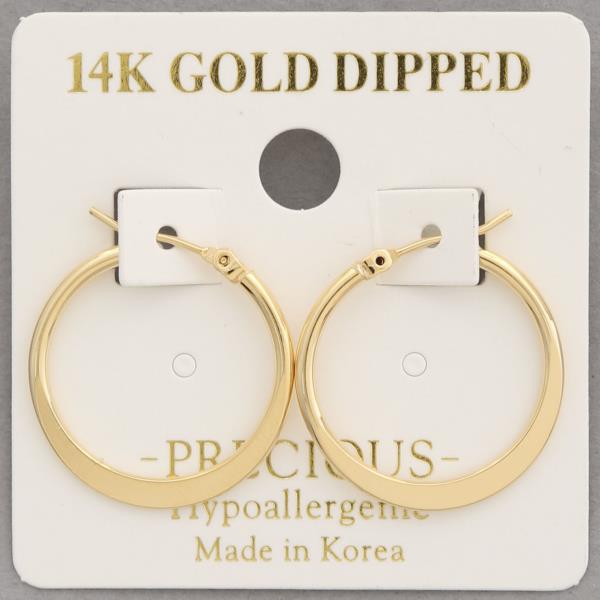 14K GOLD DIPPED HOOP EARRING