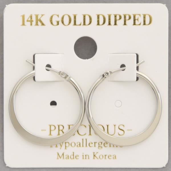 14K GOLD DIPPED HOOP EARRING