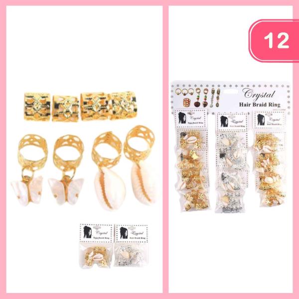 HAIR BRAID RING (12 UNITS)