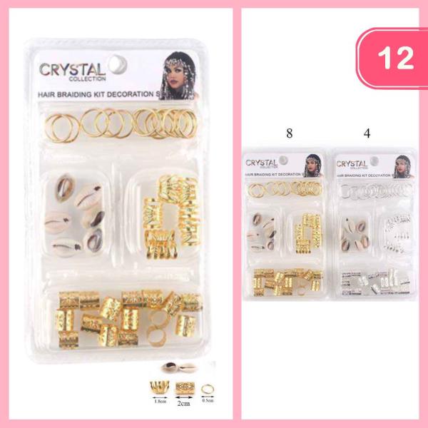 HAIR BRAID RINGS KIT (12 UNITS)