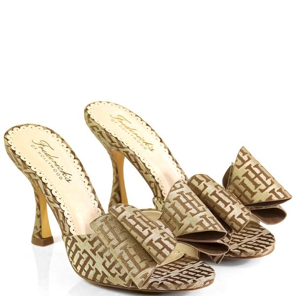 BOW DESIGN SLIDE HEEL 12 PAIRS
