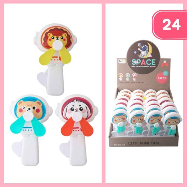 SPACE CARTOON HAND PRESSURE FAN (24 UNITS)