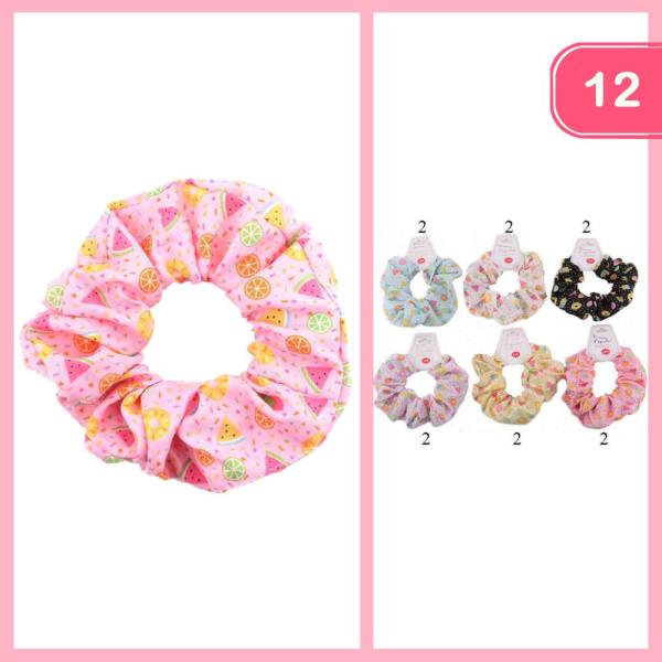 FRUIT HAIR SCRUNCHIE (12 UNITS)