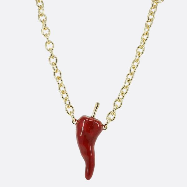 CHILI PEPPER PENDANT NECKLACE