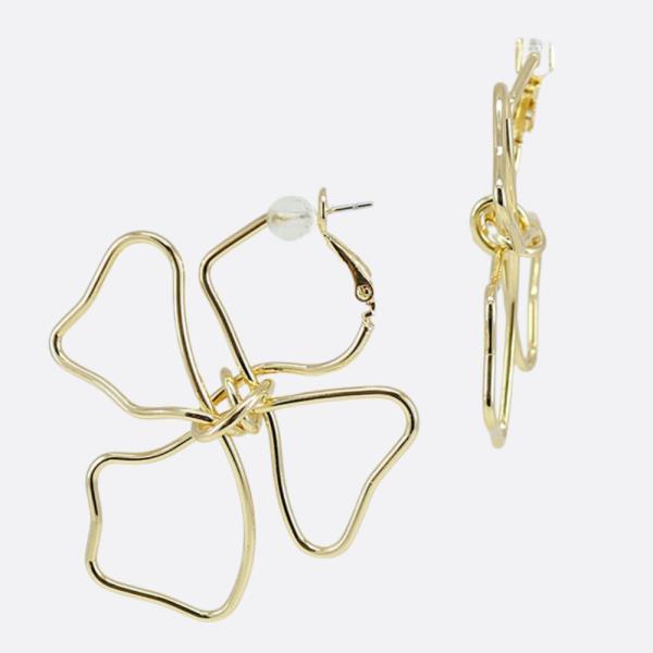 FLOWER SHAPE METAL EARRING