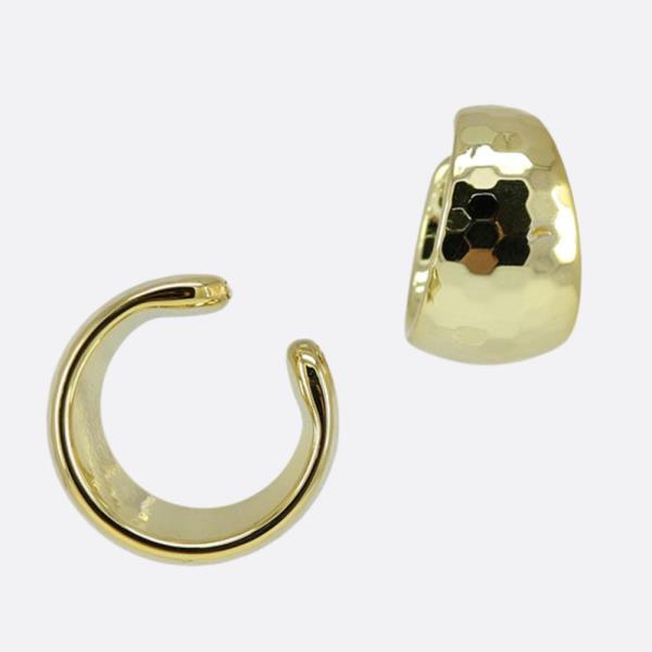 WIDE METAL OPEN HOOP EARRING