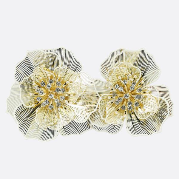 FLOWER RHINESTONE EARRING
