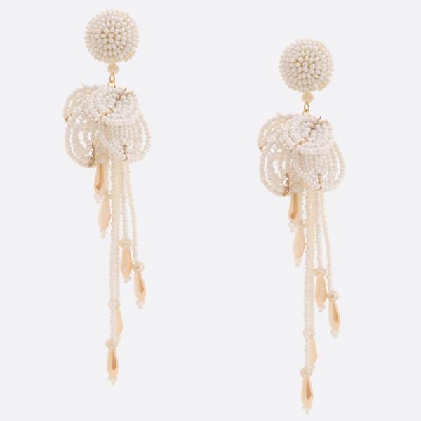 SEED BEAD DANGLE EARRING