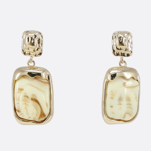 RECTANGLE LINK DANGLE EARRING