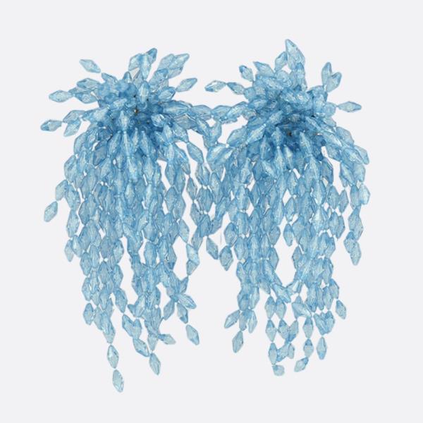 BEADED CLUSTER EARRING