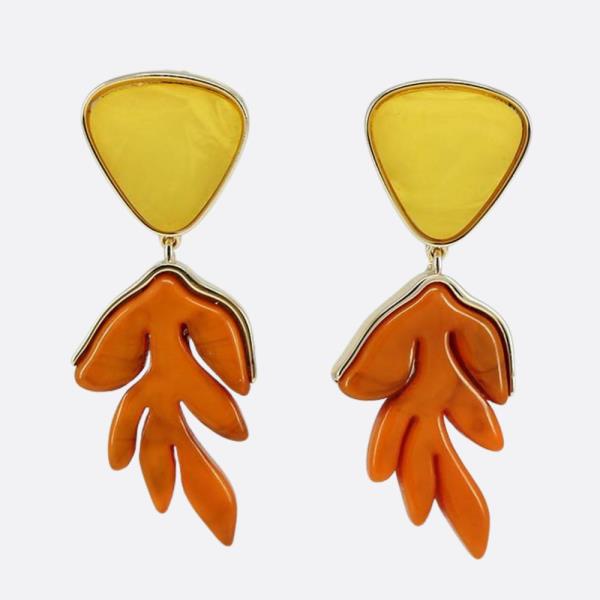 ACETATE DANGLE EARRING