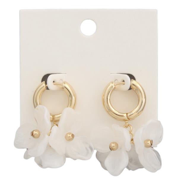 FLOWER CLUSTER HUGGIE EARRING