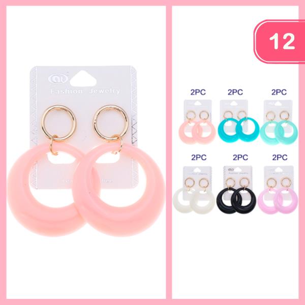HOOP DANGLE EARRING (12 UNITS)