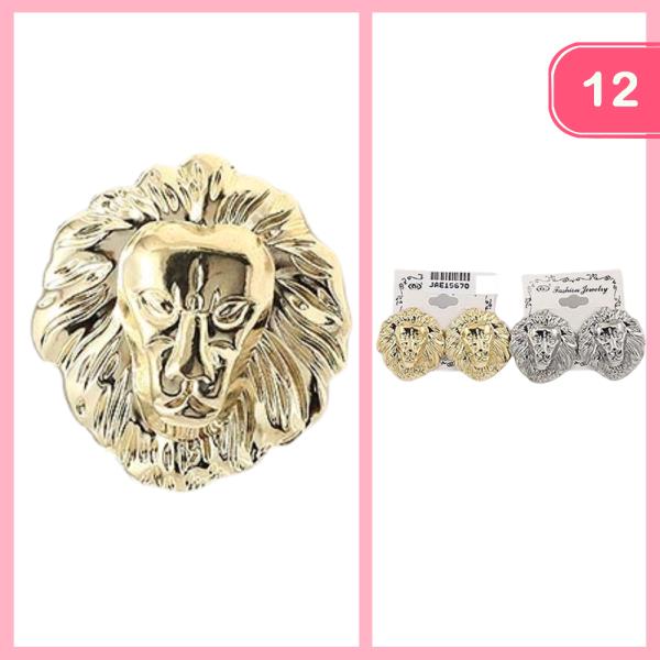 LION POST EARRING (12 UNITS)