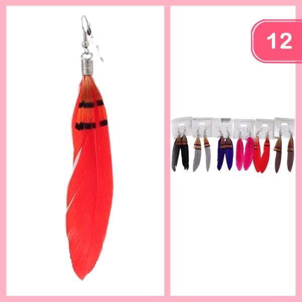 FEATHER EARRING (12 UNITS)