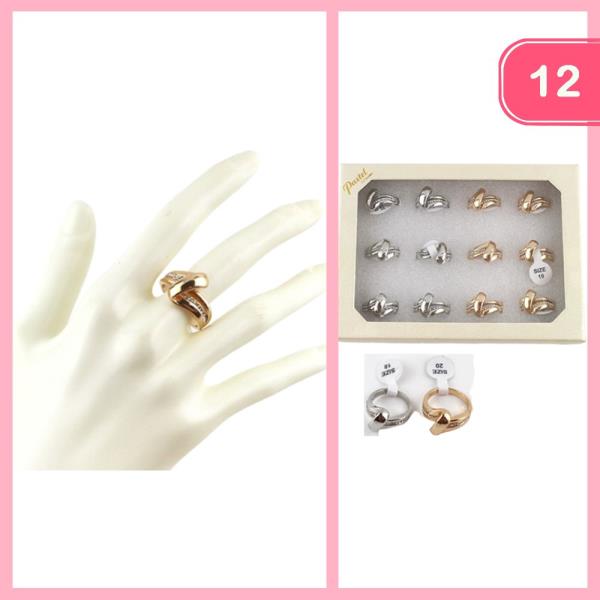 RHINESTONE RING (12 UNITS)