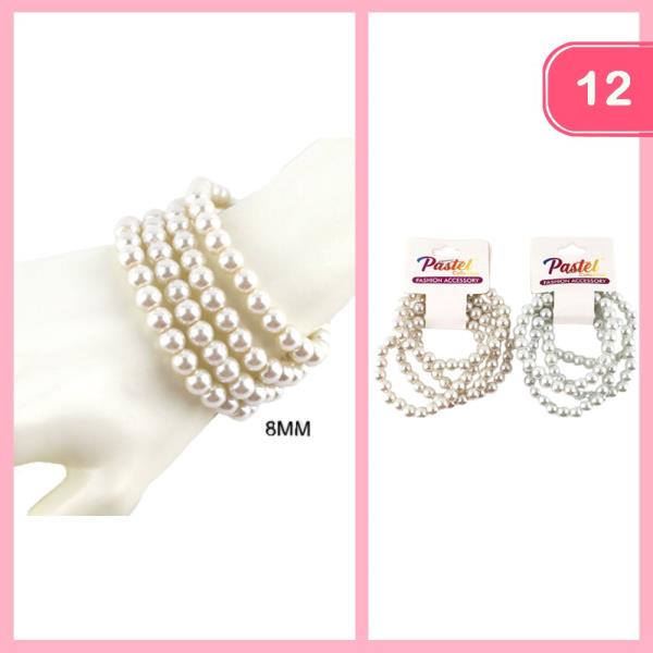 STACKABLE PEARL BRACELET (12 UNITS)