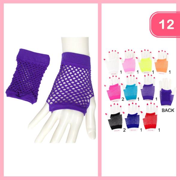 FISHNET STRETCHY FINGERLESS GLOVE (12 UNITS)