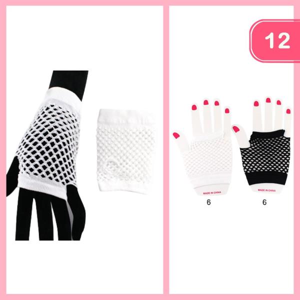 FISHNET STRETCHY FINGERLESS GLOVE (12 UNITS)