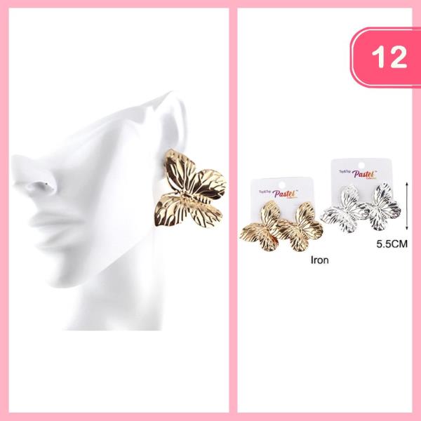 BUTTERFLY EARRING (12 UNITS)