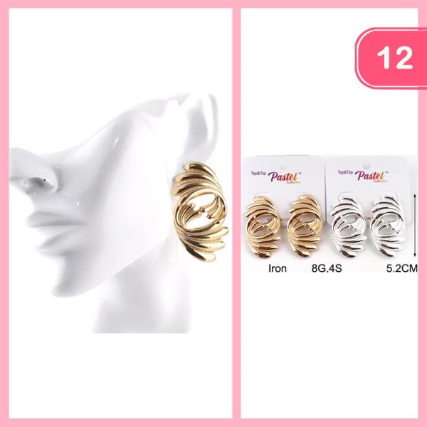 IRON METAL EARRING (12 UNITS)