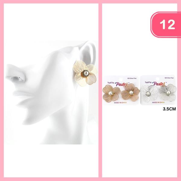 FLOWER POST EARRING (12 UNITS)