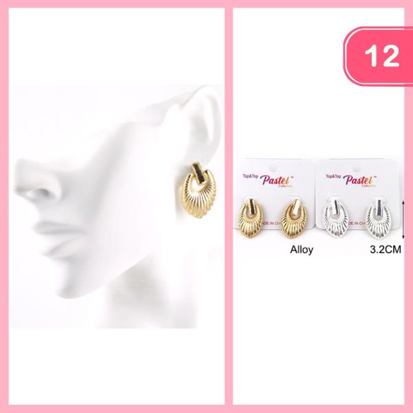 TEXTURED EARRING (12 UNITS)