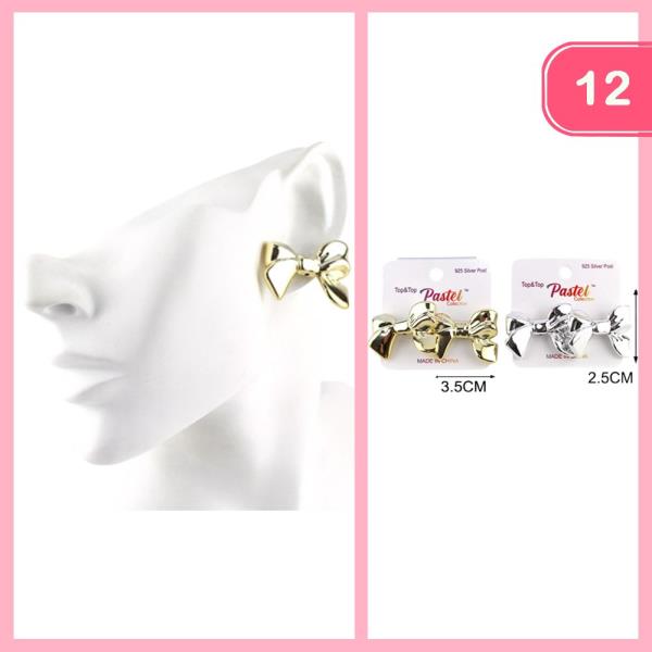 BOW POST EARRING (12 UNITS)