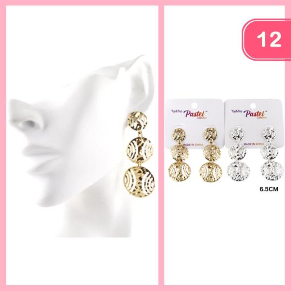 ROUND DANGLE EARRING (12 UNITS)