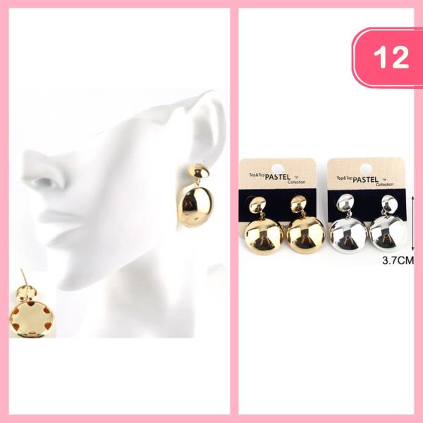 ROUND DANGLE EARRING (12 UNITS)