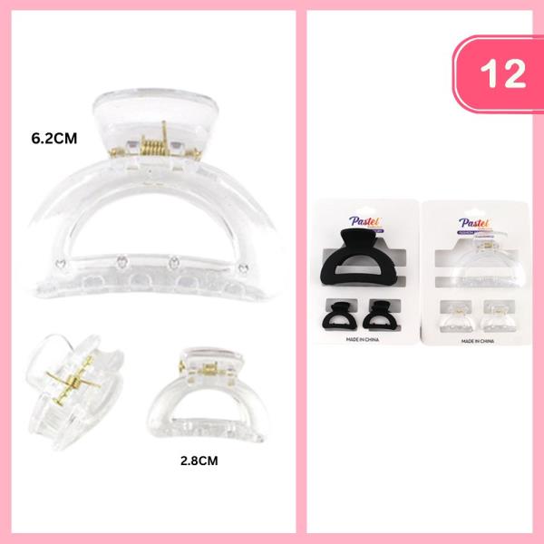 HAIR CLAW CLIP SET (12 UNITS)