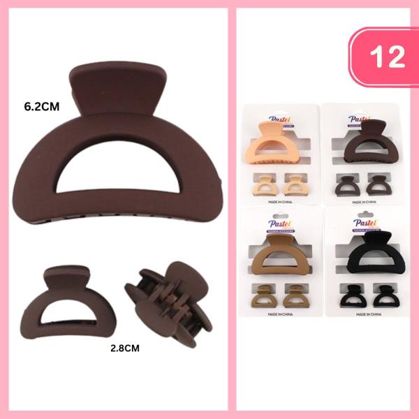 HAIR CLAW CLIP SET (12 UNITS)