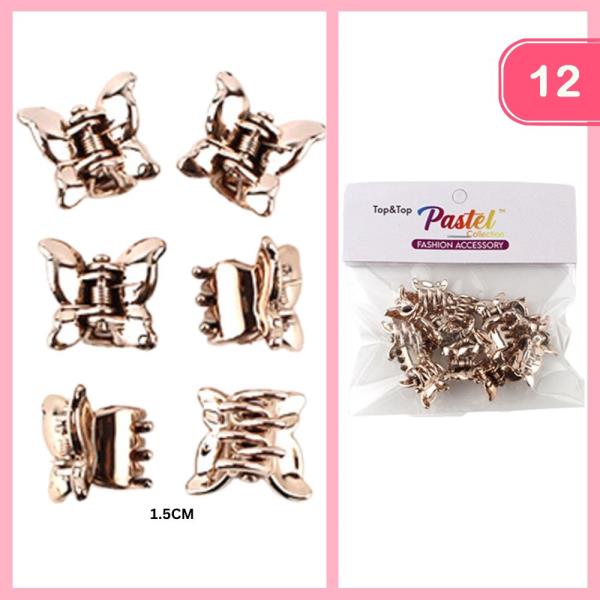 MINI BUTTERFLY HAIR CLAW CLIP (12 UNITS)