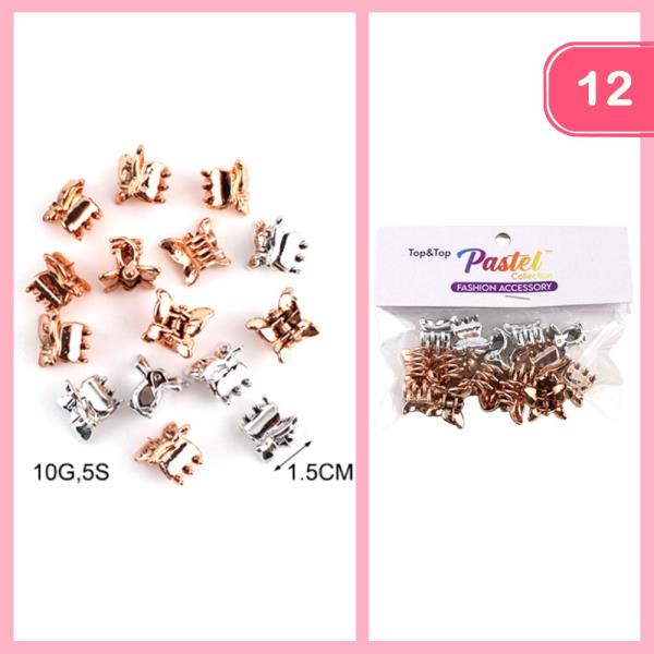 MINI BUTTERFLY HAIR CLAW CLIP (12 UNITS)