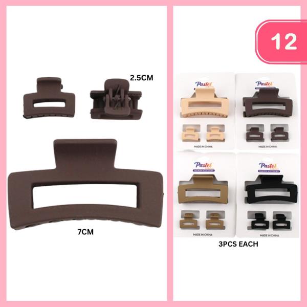HAIR CLAW CLIP (12 UNITS)