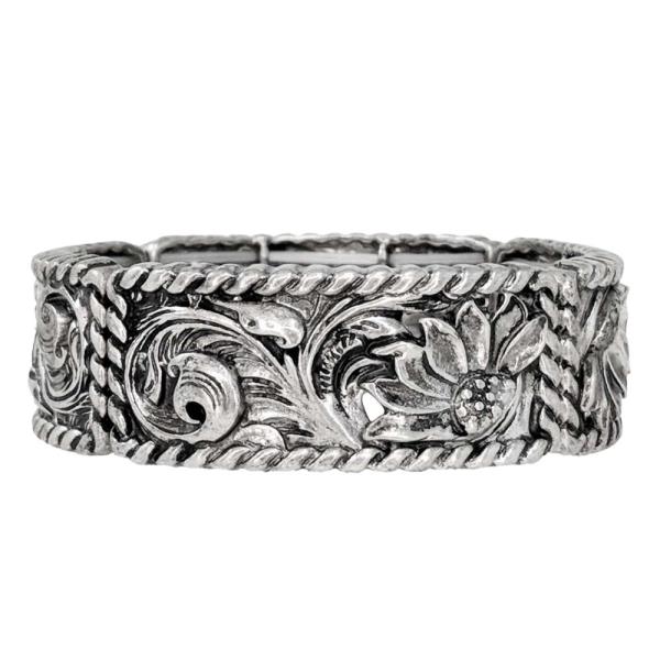 FILIGREE PATTERN METAL BRACELET