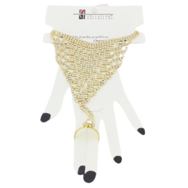 RHINESTONE RING BRACELET
