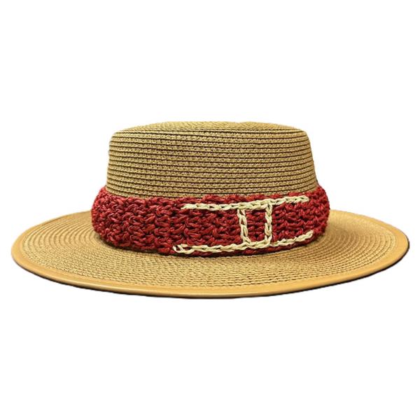 DOUBLE C BAND FLAT HEAD SUN HAT