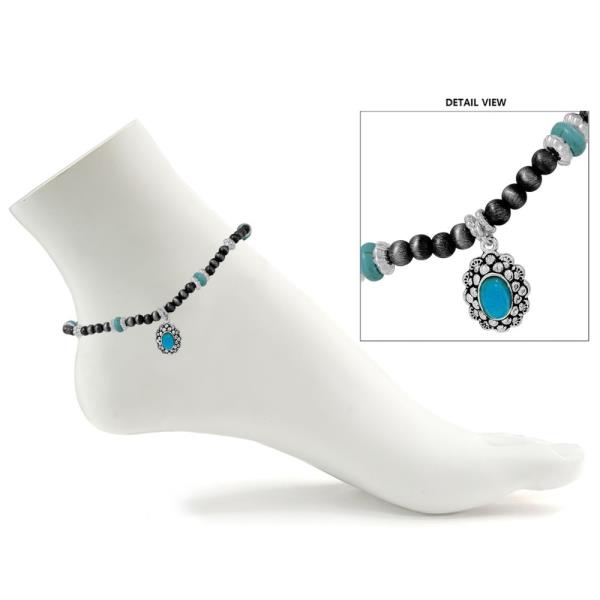 WESTERN CHARM BEADED ANKLET