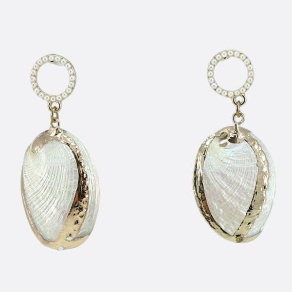 SEALIFE PEARL RING DANGLE EARRING