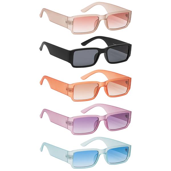 PLAIN COLORED SQUARE SUNGLASSES 1DZ